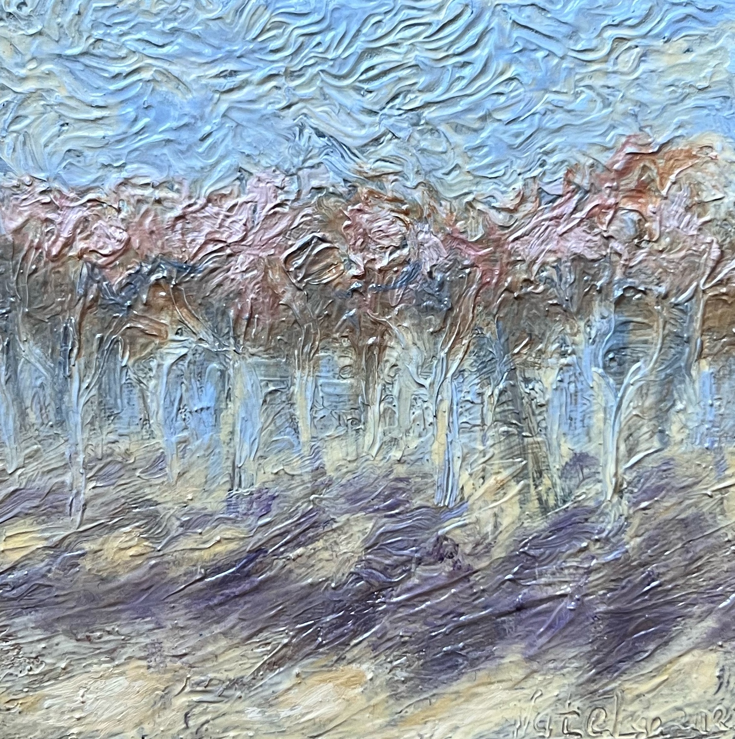 Lavender Shadows in the Grove