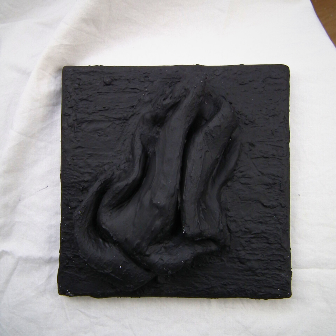 Comfort Zone Mini #06 - Pitch Black Wall Sculpture