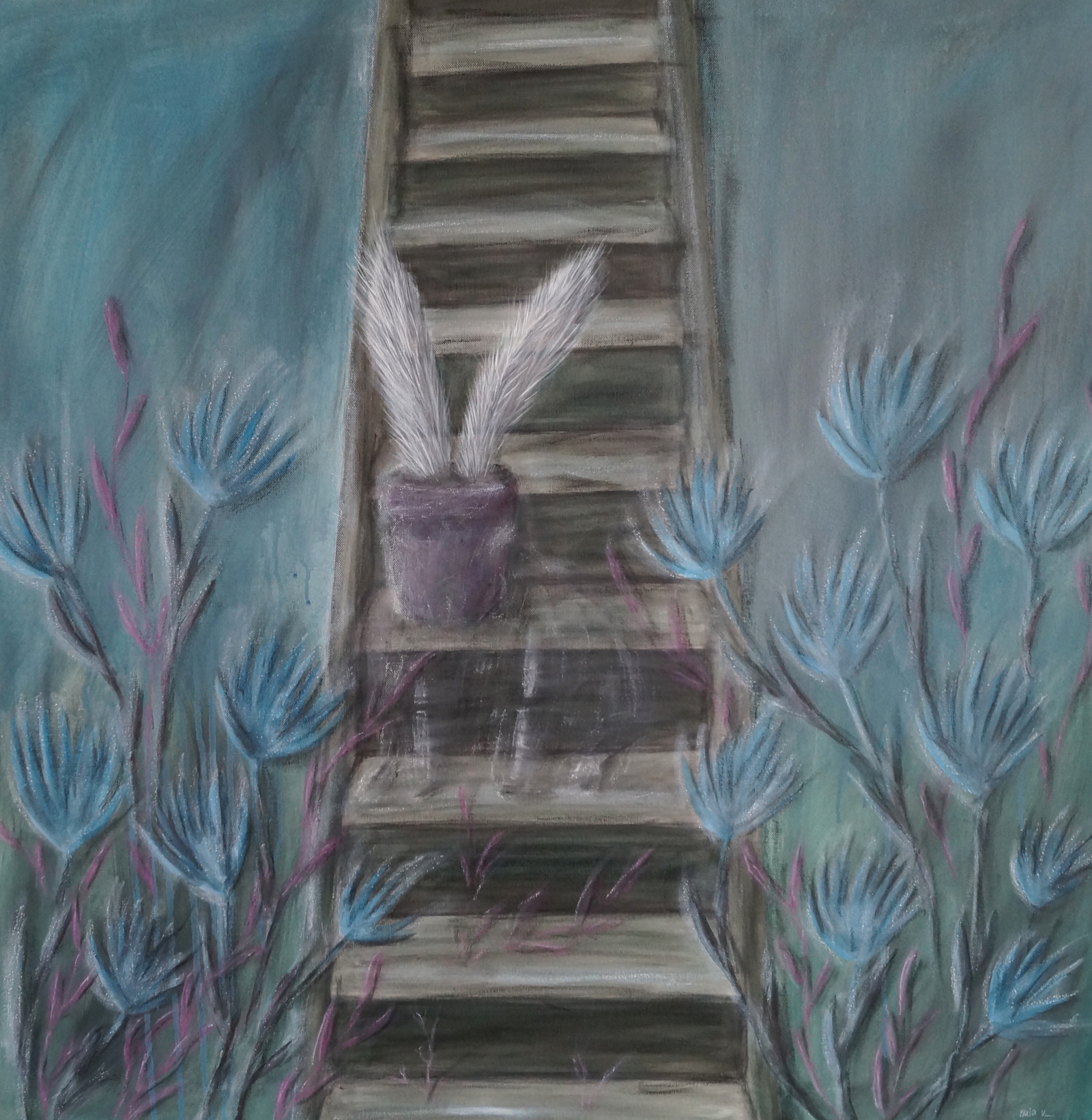 What's on the stairs?, series Invisible presence